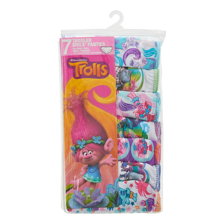 DreamWorks Trolls Toddler Girls' Panties Size 2T 3T 3 Pack 100