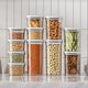 thumbnail image 3 of Contenedores de especias de cocina en frascos sellados con compartimentos divididos, diseño apilable, tapa deslizante de fácil acceso, caja de almacenamiento para especias y refrigerios., 3 of 8