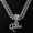 Silver-18inch, variant on Hip Hop Crown QUEEN Letters Pendant Necklace 15mm Crystal Cuban Chain HipHop Iced Out Bling Necklaces Fashion Charm Jewelry