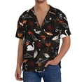 thumbnail image 2 of Picia Animal Koi Fish Men's Linen Shirts Short Sleeve Cuban Beach Shirts Casual Shirts Button Down Shirt for Men Beach Summer Wedding Shirt-X-Large, 2 of 7