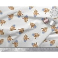 thumbnail image 2 of Soimoi Silk Fabric Wool & Cat Animal Printed Craft Fabric by the Yard 42 Inch Wide, 2 of 3