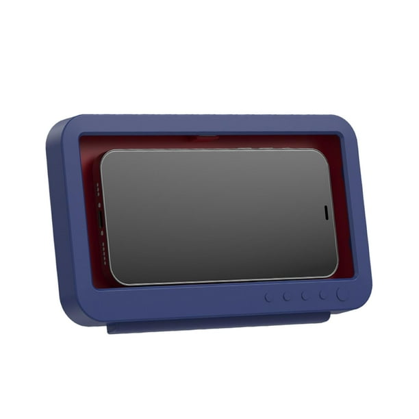 Soporte para teléfono de ducha, antivaho, para pared, para bañera Azul