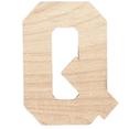 thumbnail image 1 of Krafty Supply - 22" Tall Birch Letter Q | 1/4" Birch Plywood |Collegiate|Wooden Letter|Craft Alphabet Initials, 1 of 4