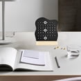 thumbnail image 5 of 2025 DIY Calendario de escritorio con anillo perpetuo, Planificador mensual personalizable, Construcción de plástico y madera, blanco o negro, 17x15x4cm, 160g, Organizador de oficina decorativo, 5 of 5