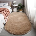 thumbnail image 3 of Manta ovalada, alfombrilla lavable para el suelo, alfombra decorativa resistente a los deslizamientos, adornos para la puerta del pasillo del Decoración del hogar camello claro 1.6*0.8 metros, 3 of 5