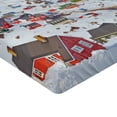 thumbnail image 2 of Ambesonne Farm House Fitted Sheet, Frozen Winter Design, Queen Size, Multicolor, 2 of 3