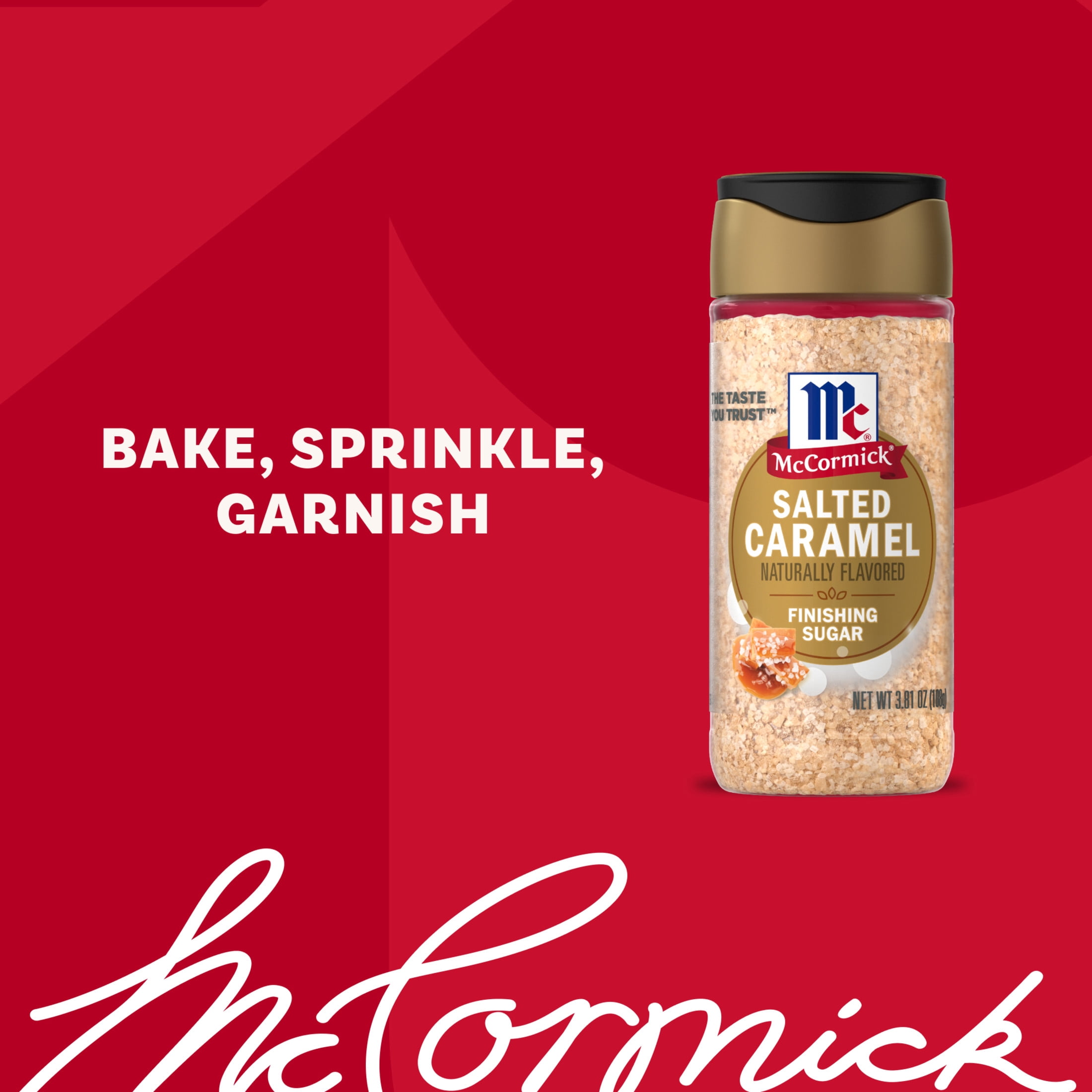 (3 pack) McCormick Salted Caramel Finishing Sugar, 3.81 oz Bottle