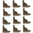 thumbnail image 1 of Queilt 12pcs Corner Protector Furniture Protector Antique Brass Jewelry Decorative Chest Wooden Box Corner Protector, 1 of 4