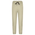 thumbnail image 4 of Caywon Boys' Dstring Elastic Waist Lightweight Cotton-Linen Jogger Pants with Side Pockets for Summer Outdoor School Play and Casual Everyday Wear, 4 of 8