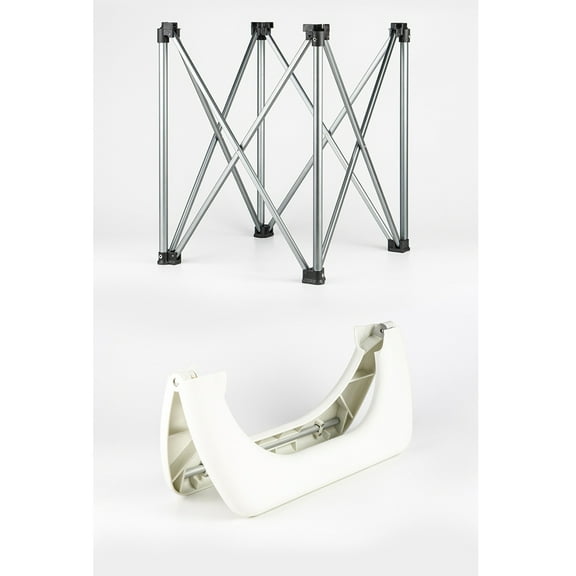 HOMEMAXS  Camp Garbage Camping Toilet Gel Can Outdoor Trash Portable White