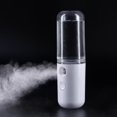 thumbnail image 1 of Rociador de niebla hidratante facial, 50 ml, portátil, con carga USB, mini rociador facial nano portátil, perfecto para el cuidado de la piel (blanco), 1 of 5