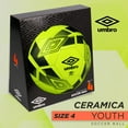 thumbnail image 4 of (2 pack) Umbro Ceramica 2.0 Size 4 Youth and Beginner Soccer Ball, Yellow, 4 of 8