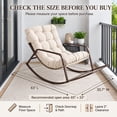 thumbnail image 5 of RADIATA Oversize Rocking Chair with Cushion & Footrest, Indoor Outdoor Rocking Chair Recliner, 400 lbs Capacity, Light Grey，2Pcs, 5 of 9