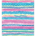 thumbnail image 3 of Tribal Duvet Cover Set, Watercolor Tie Dye Effect Art Stripes Aquatic Theme Bohemian Aztec Print, Decorative 3 Piece Bedding Set with 2 Pillow Shams, King Size, Blue Pink Cream, by Ambesonne, 3 of 3