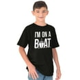 thumbnail image 5 of On A Boat Fishing Cruise Ship Angler Crewneck T Shirts Boy Girl Teen Brisco Brands L, 5 of 6