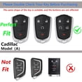 thumbnail image 2 of Zinc Alloy Key Fob Cover,Keychain,Full Protection Car Key Case for Cadillac ATS CTS CT6 SRX XTS XT4 XT5 Escalade Smart Remote Keyless Keyshell Accessories,Gun Color,For Cadillac A, 2 of 7