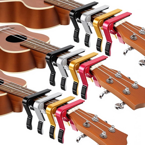 12 Pack Guitar Capo for Acoustic Electric Guitar Ukulele Banjo Mandolin, Aluminum Alloy Quick Release Capo with Silicone Pad, No Buzz