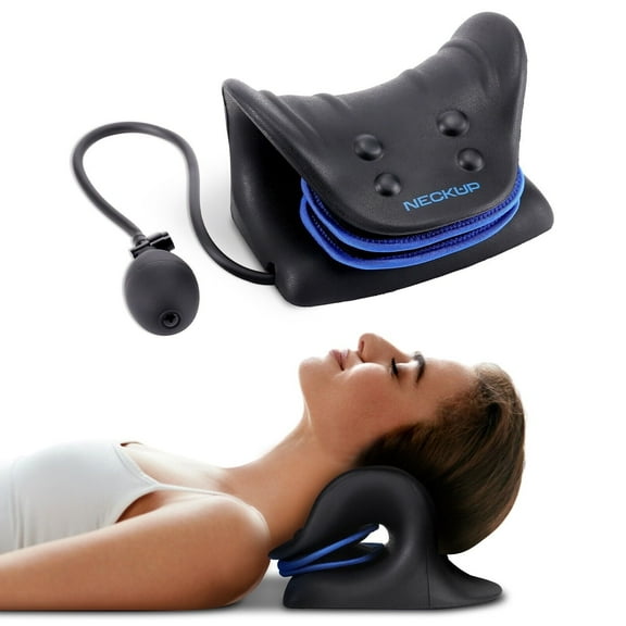 NECKUP NECK STRECHER WITH INFLATABLE PUMP, PAIN RELIEF FOR NECK AND SPINE