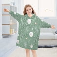 thumbnail image 5 of Wearable Blanket with Sleeves and Pocket Oversized Hooded Sweatshirt 3-14 YR Cartoon Winter Elements M, 5 of 7