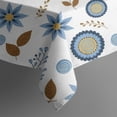 thumbnail image 5 of Pioneer Flower Floral Print Pattern Square Tablecloth, Waterproof Wipeable Spillproof Washable Table Cover for Home Kitchen Party Decor, 60"x60", 5 of 6