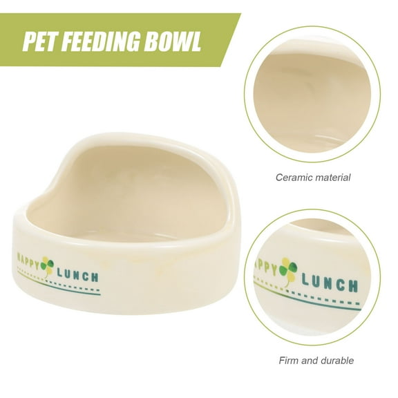 HONITANO 30Pcs Durable Ceramic Pet Food Bowls for Small Pets Meal Time 4.7x4.7x2.8in