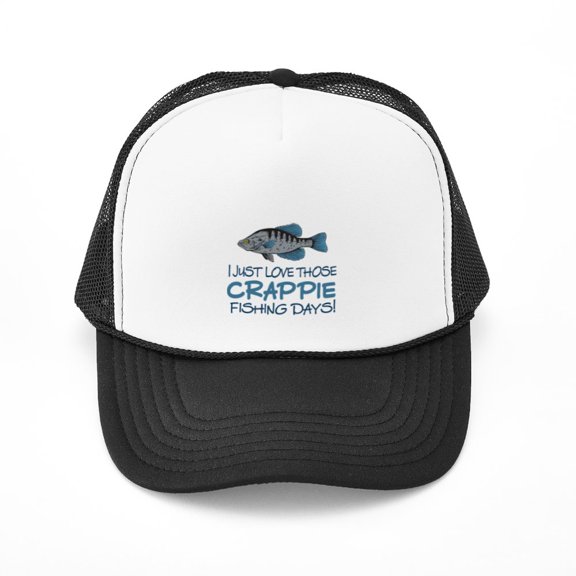 CafePress - Crappie Fishing Day! - Adjustable Unisex Printed Trucker Hat with Mesh Back
