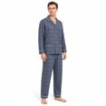 thumbnail image 7 of Kyntgho Men's Two Piece Pajama Set, Long Sleeve Button Front Pajama Shirt with Piping and Straight Pants, 7 of 7