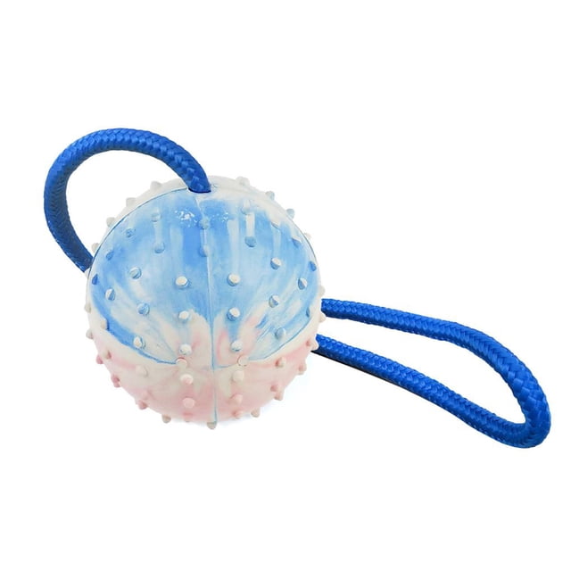 Cuerda De Goma Juguete De Bola Cuerda Flexible Molar Masticar Juguete Interactivo Portátil Molar Juguete No Tóxico Cuerda De Limpieza De Dientes Bola Para Mascotas Hogar Al Aire Libre Serendint PT001684-02