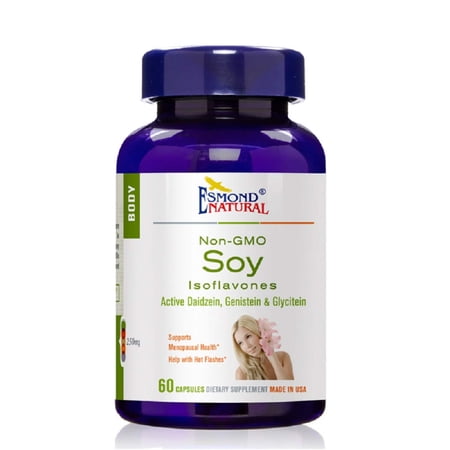Soy Isoflavones Non-GMO (Supports Menopausal Health Hot Flashes), USA, FDA, GMP, NPAC-250mg, 60 Capsules