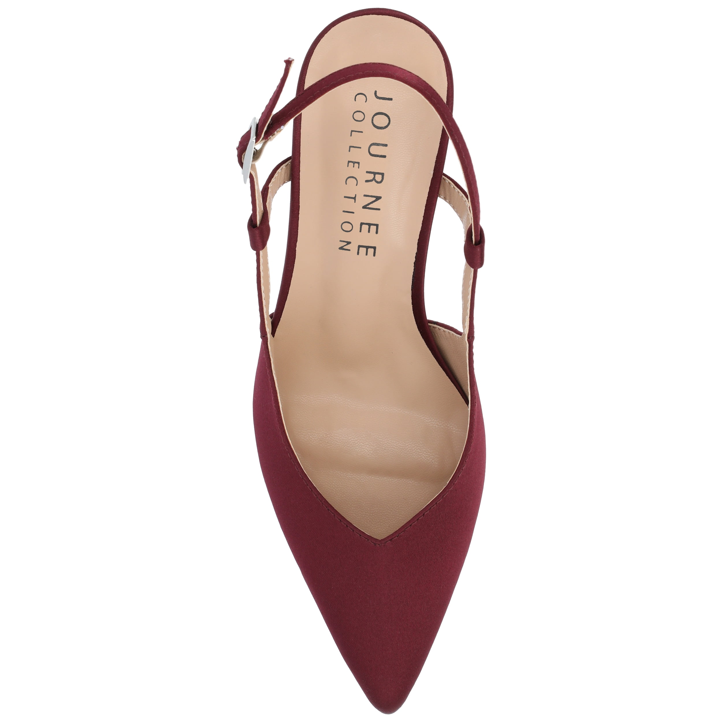 Journee Womens Knightly Sling Back Mid Stiletto Pointed Toe Pumps, Widths Available