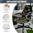 thumbnail image 3 of FKELYI Bohemian Floral Dragonfly Print 3 Pcs Set Office Chair Cover with Armrest Covers Anti-Dust High Back Swivel Boss Chair Slipcover Gaming Armchair Protector, Large, 3 of 6