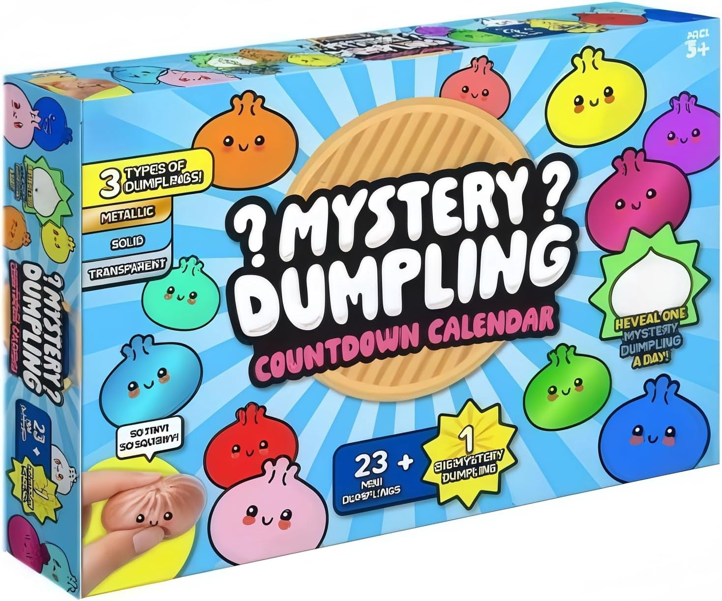 Dumpling Squishy, 2026 Squishy Dumpling Mystery Advent Countdown Calendar, 24 PCS Random Surprise Squishies, for Hand Relax, Birthday Gifts