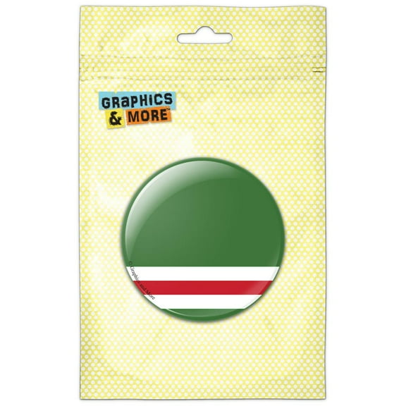 Chechen Republic of Ichkeria Flag Pinback Button Pin Badge