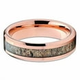 thumbnail image 2 of Silly Kings Jewelry Deer Antler Tungsten Ring Rose Gold Tungsten Ring 6mm Tungsten Band Tungsten Carbide Comfort Fit, 2 of 3