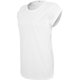 thumbnail image 5 of Build Your Brand - Camiseta de manga corta de hombro caído para mujer (Blanco), 5 of 5