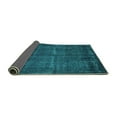 thumbnail image 2 of Ahgly Company Indoor Square Oriental Turquoise Blue Industrial Area Rugs, 7' Square, 2 of 4