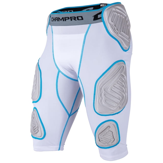 Champro Bull Rush 7-Pad Girdle White Body Grey Inset Medium (Fpgu17Awm)