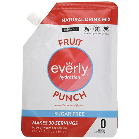 Everly, Hydration Powdered Drink Mix, Fruit Punch, 30 (Best Natural Hydration Drink)