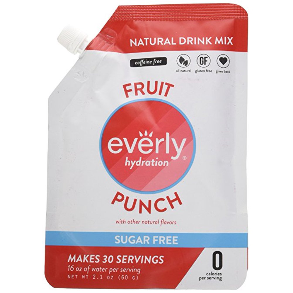 Everly, Hydration Powdered Drink Mix, Fruit Punch, 30 Servings