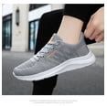 thumbnail image 4 of Men Sneakers Breathable Mesh lightweight Lace-up Woman Running Athletic Tennis Walking Shoes Gray Size 8, 4 of 5