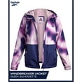 thumbnail image 5 of Reebok Womens Rain Jackets -XS-3X Lightweight Hooded Water-Resistant Windbreaker Outerwear for Women, Size 3X, Deep Cobalt/Mia Print, 5 of 7