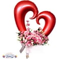 thumbnail image 3 of PMU Heart Shaped 24 Inch Open Center Mylar Balloon, Red Pkg/10, 3 of 7