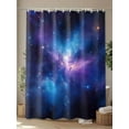 thumbnail image 4 of Color Starry Sky Shower Curtain, Night Sky Modernism Nature Scenery Waterproof Shower Curtain Set with 12 Hooks Lightweight Washable Fabric Shower Curtains for Bathroom 72x72 Inches, 4 of 6