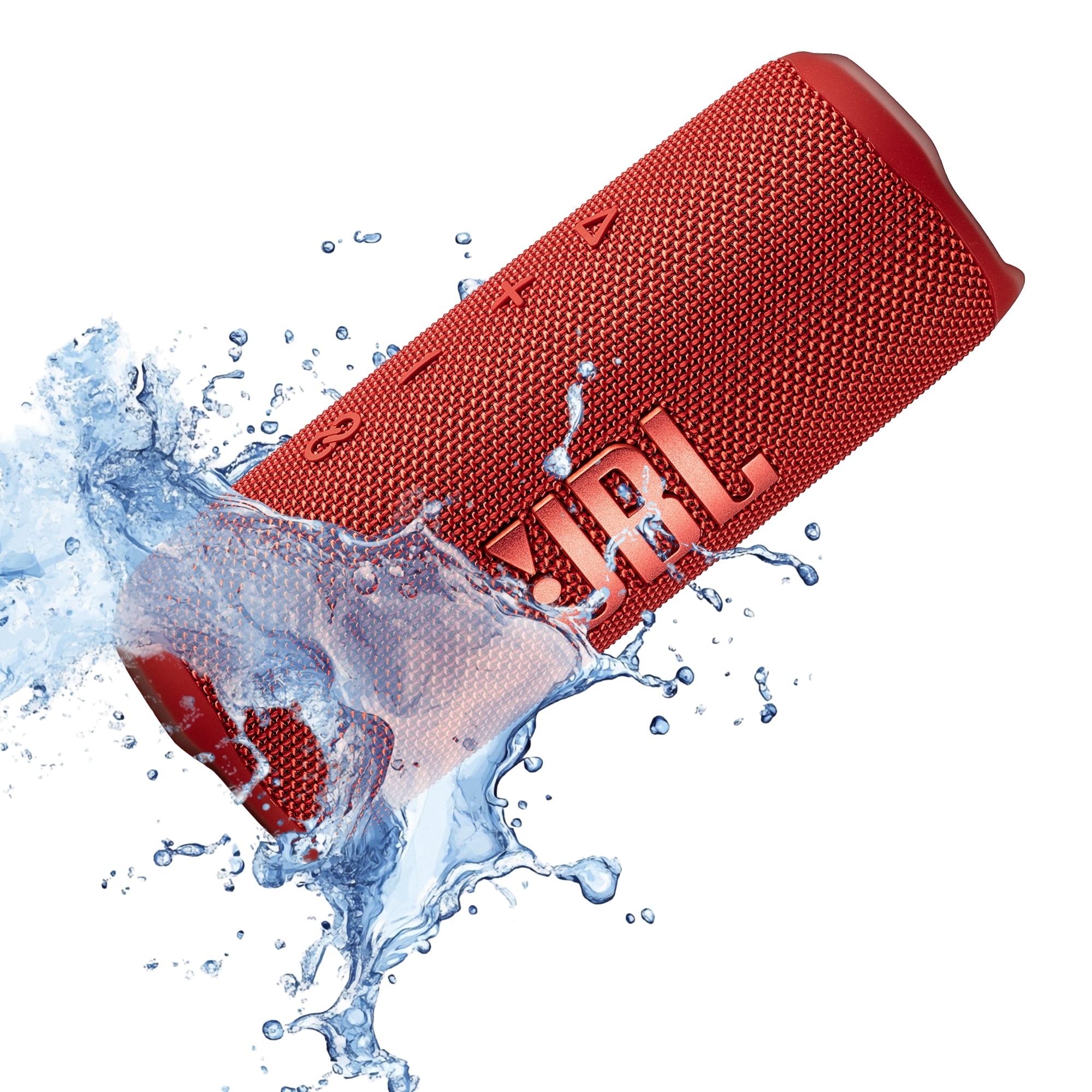 JBL Flip 6 Portable Bluetooth Speaker, IP67 Waterproof, Deep Bass, Red Bundle with Travel Case (International Model)