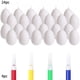 thumbnail image 2 of Huevos de Pascua de plástico blanco | Paquete de 24 huevos de Pascua sin terminar para manualidades infantiles | Cáscaras de huevo de 6 cm para pintar y decorar | Artículos de arte para el aula y, 2 of 9