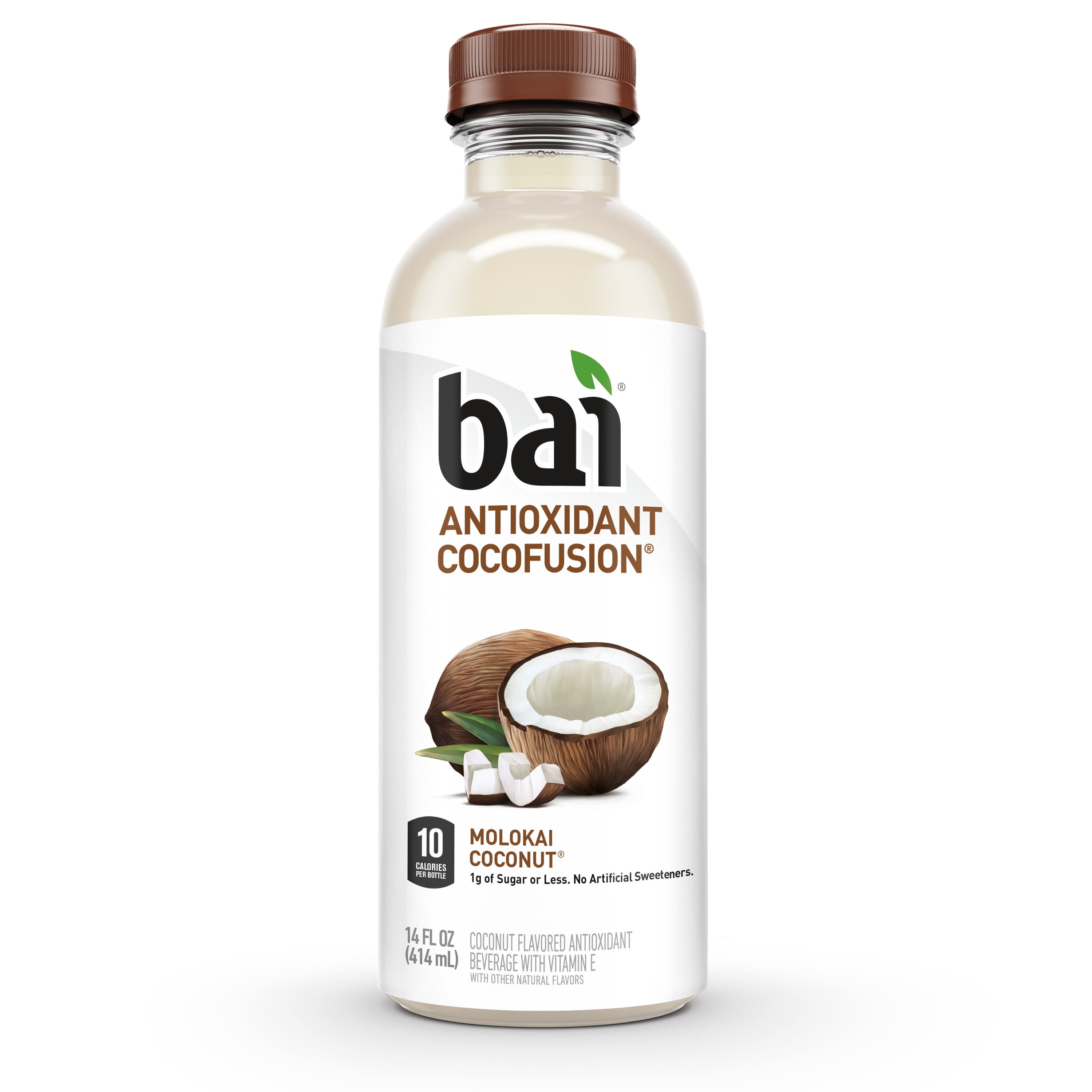 Bai Cocofusions Molokai Coconut, Antioxidant Infused Flavored Water, 14 fl oz, 6 Bottles
