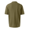 thumbnail image 6 of Dresfit Mens Oversized Shirt Short Sleeve Solid Tennis Tops Crew Neck Lightweight Cotton Work Out T Shirts Basic Relaxed Fit Tees Army Green XL, 6 of 9