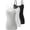Black+White+Gray, variant on DAKIMOE 3 Packs Tank Top for Women with Build in Shelf Bra Camisoles Adjustable Spaghetti Straps Cami Soft Stretch Modal Undershirt(Black White Gray), L
