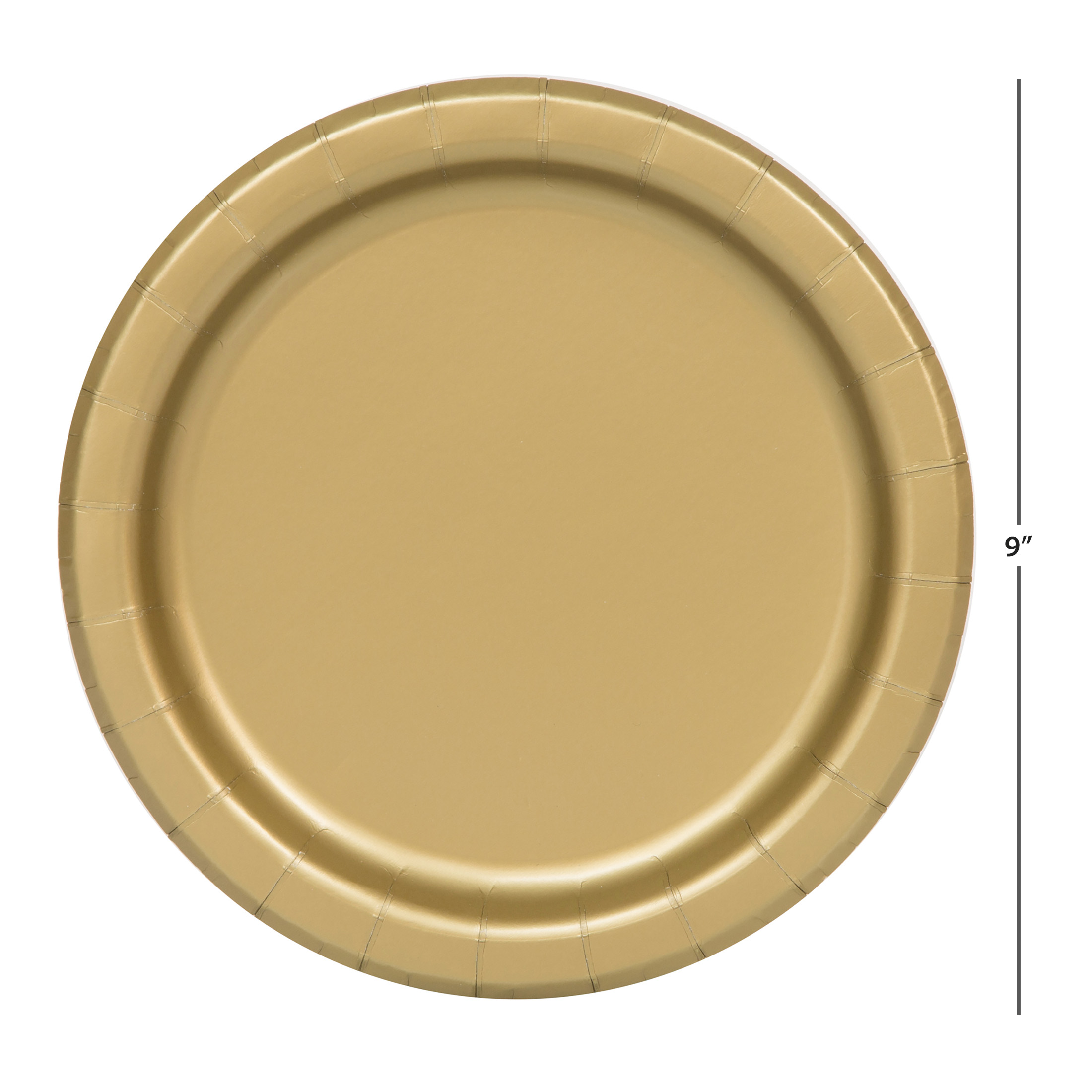 Way to Celebrate! Gold Paper Dinner Plates, 9in, 55ct - image 4 of 6