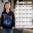 thumbnail image 7 of Uorisanigo Girls Half Zip Sweatshirt Fashion Purple Galaxy Wolf Long Sleeve Pullover Crop Tops Fall Spring Outfits Clothes Quarter-Zip Pullover Jacket for Sports and Daily Wear Size 11-12, 7 of 7